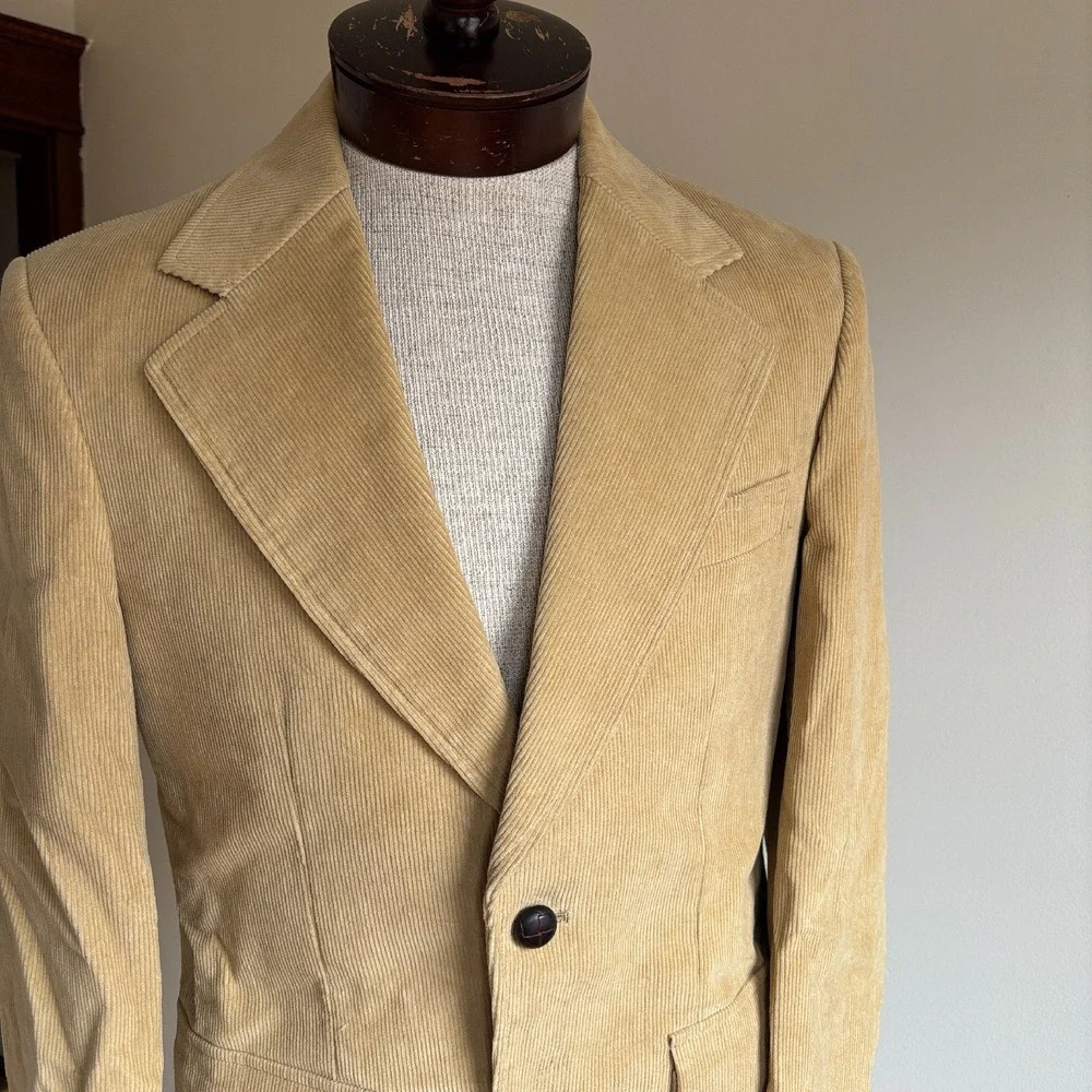 Montgomery Ward Corduroy Blazer Vintage Sport Coat Jacket Sz 38 M Made‎ in Japan